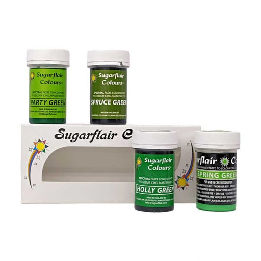 Sugarflair Pastenfarbe 4er Set grün