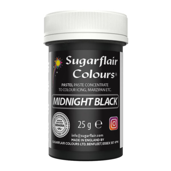 Sugarflair Pastenfarbe Pastel Midnight Black 25g