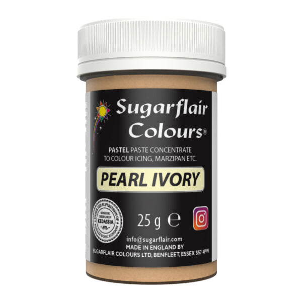 Sugarflair Pastenfarbe Pastel Pearl Ivory 25g