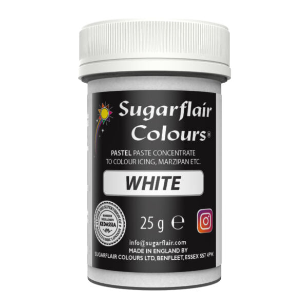 Sugarflair Pastenfarbe Pastel White 25g