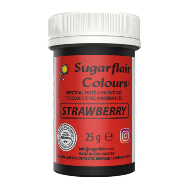 Sugarflair Pastenfarbe Strawberry 25g