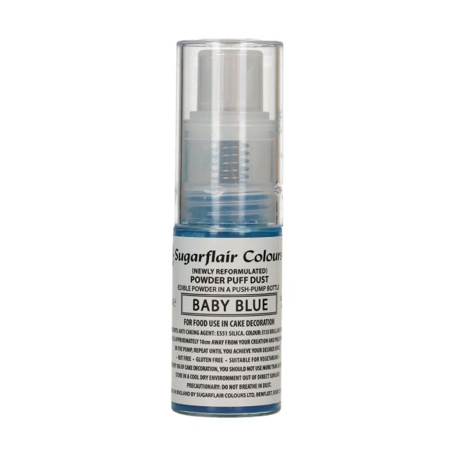 Sugarflair Pumpspray essbarer Glitzerstaub Baby Blau