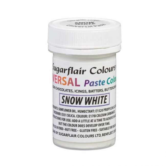 Sugarflair Universal Pastenfarbe Schneeweiss
