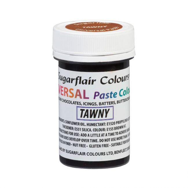Sugarflair Universal Pastenfarbe Tawny Braun