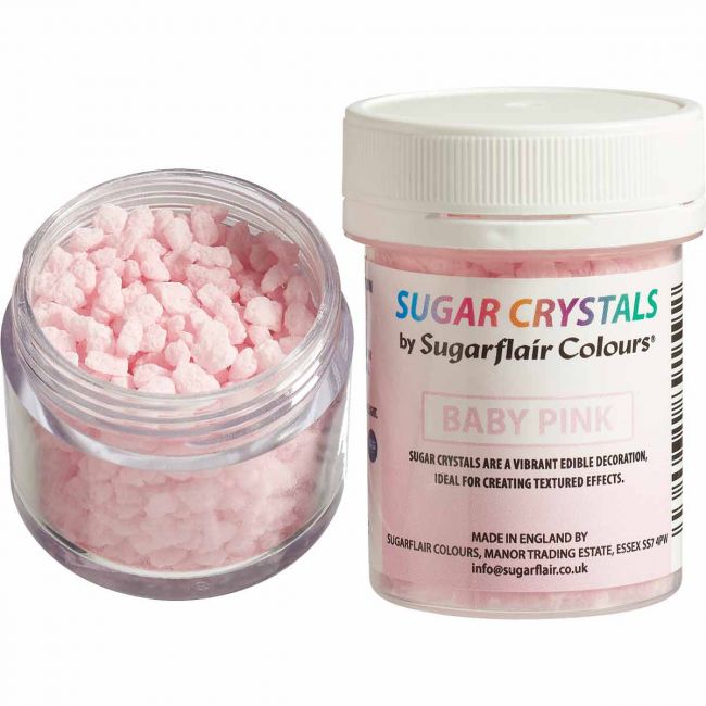 Sugarflair Zuckerkristalle Hellrosa 40g