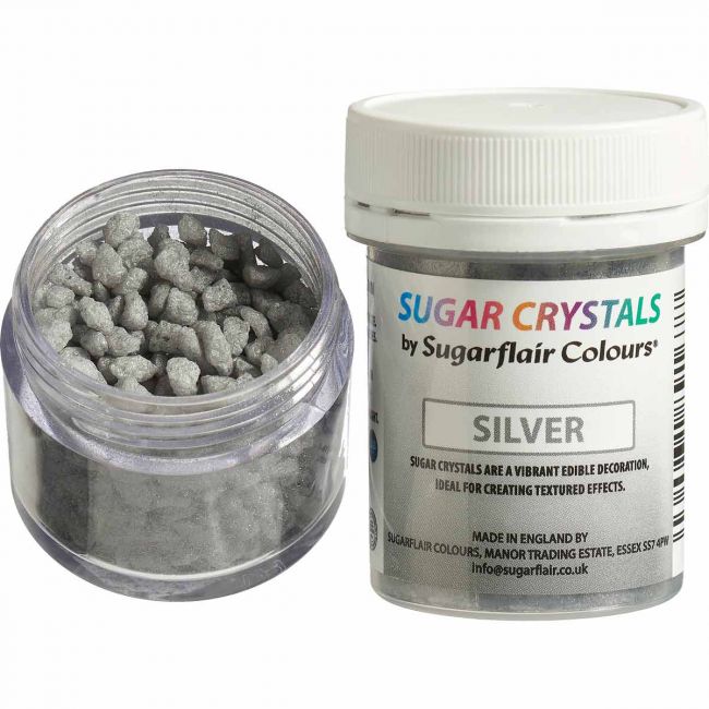 Sugarflair Zuckerkristalle Silber 40g