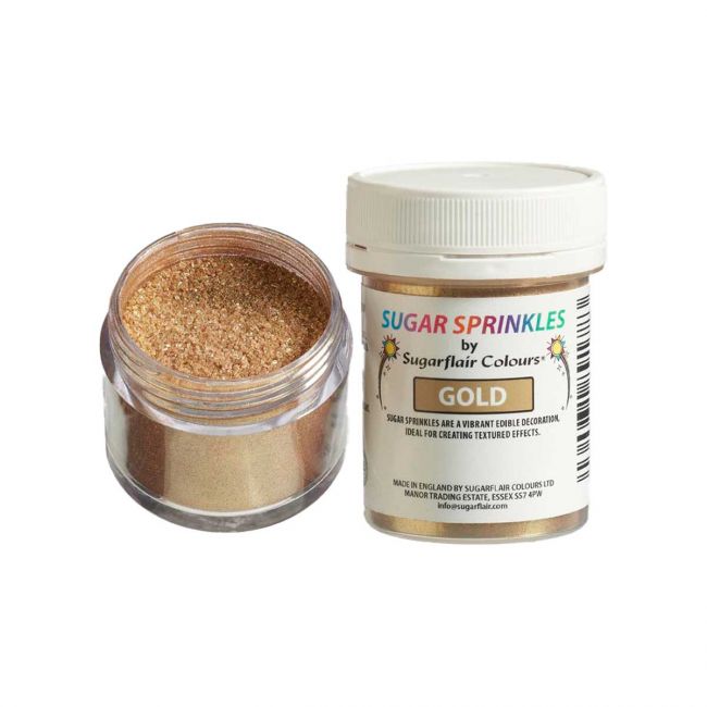 Sugarflair Zuckerstreusel Gold 40g