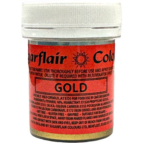 Sugarflair essbare Malfarbe Gold 35g