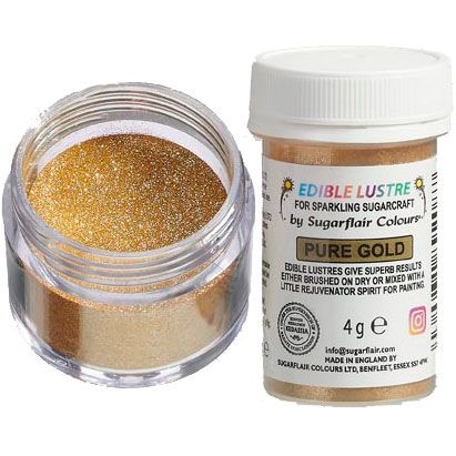 Sugarflair essbarer Glitzer Lustre Pure Gold