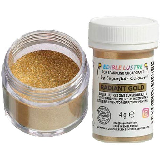 Sugarflair essbarer Glitzer Lustre Radiant Gold