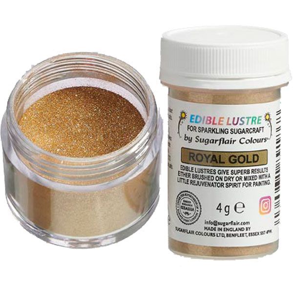 Sugarflair essbarer Glitzer Lustre Royal Gold