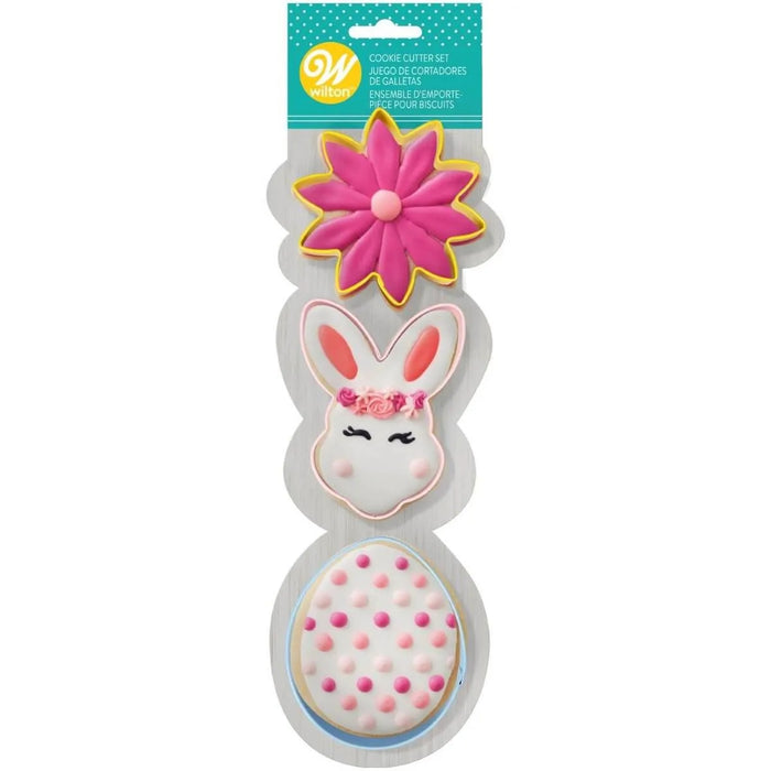 Wilton Ausstecher Ostern Ei Hase Blume 3er Set