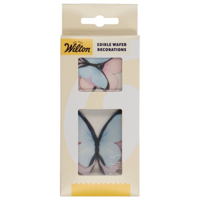 Wilton Esspapier Dekor Schmetterlinge Pastel 8 Stk.