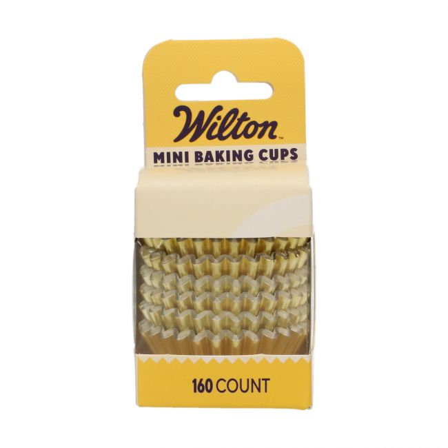 Wilton Mini Muffinförmchen Metallic Gold - 160 Stk.