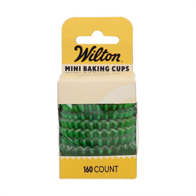 Wilton Mini Muffinförmchen Metallic Grün - 160 Stk.