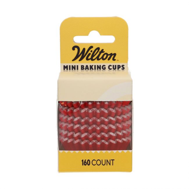 Wilton Mini Muffinförmchen Metallic Rot - 160 Stk.