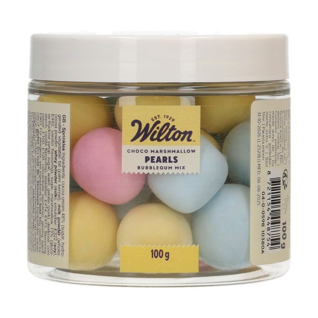 Wilton Schoko Marshmallow Perlen - Bubblegum Mix - 100g