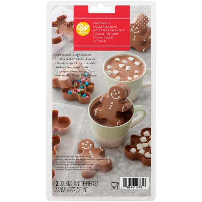 Hot Chocolate Bombs Lebkuchenmann Schokoladenform von Wilton