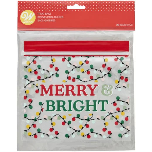 Wilton Tuetchen Kekse Weihnachten Merry Bright Lichterkette 20Stk.
