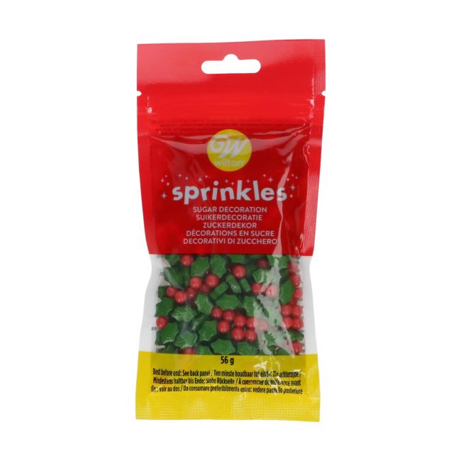 Wilton Zuckerstreusel Holly Leaf 56g