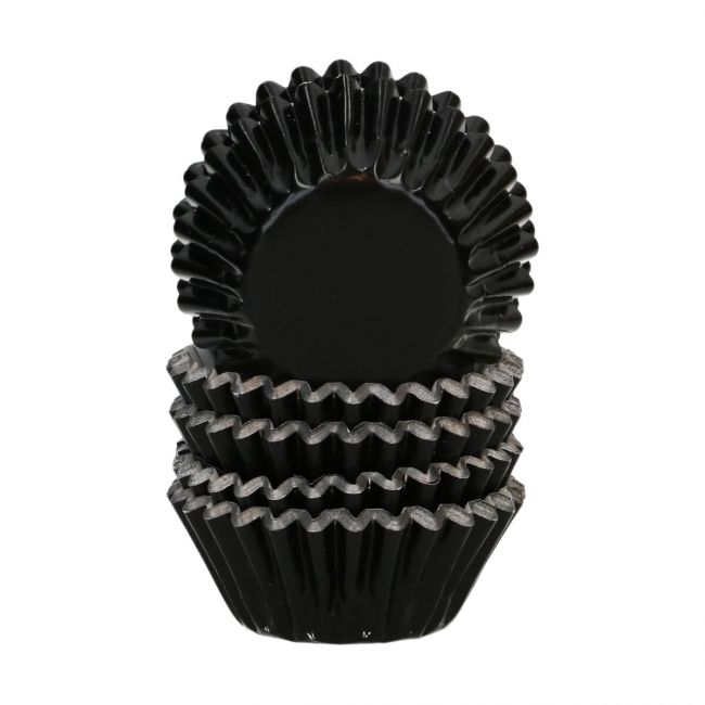 Wilton Mini Muffinförmchen Metallic Schwarz - 160 Stk.