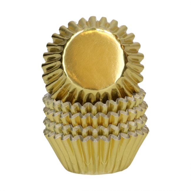 Wilton Mini Muffinförmchen Metallic Gold - 160 Stk.