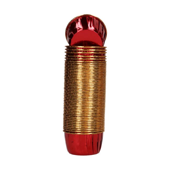 Wilton stabile Muffinförmchen Metallic Rot - 50 Stk.