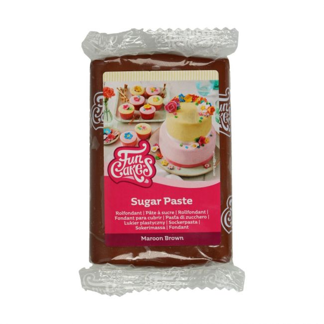 FunCakes Fondant Maroon Brown 250g