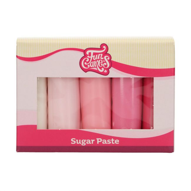 FunCakes Fondant Set Pink 5 x 100g