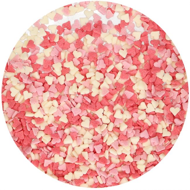 FunCakes Zuckerstreusel Mini Herzen Rosa Weiß Rot 60g
