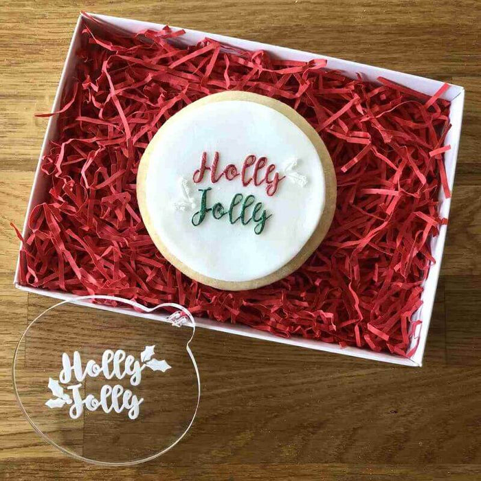 LissieLou Fondant Stempel Holly Jolly