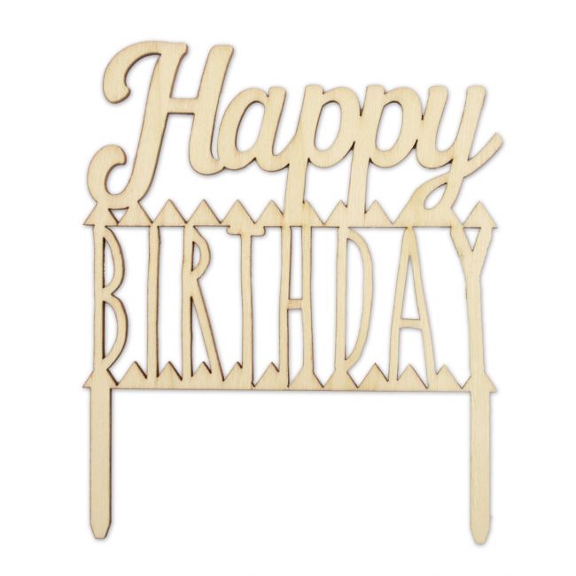 ScrapCooking Cake Topper Happy Birthday (Holz)