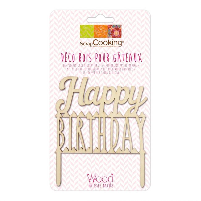 ScrapCooking Cake Topper Happy Birthday (Holz)