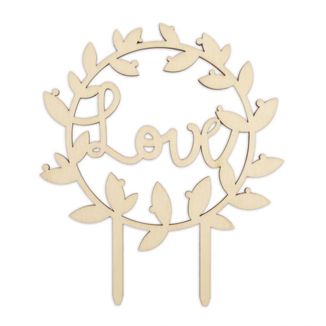 ScrapCooking Cake Topper Love (Holz)