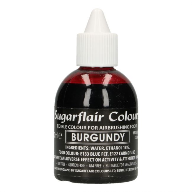 Sugarflair Airbrush Farbe Burgundy