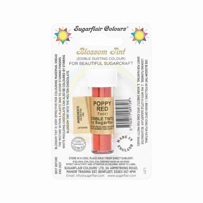 Sugarflair Puderfarbe Poppy Red 7ml