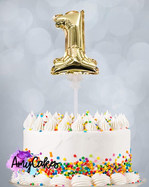 Sweet Stamp Cake Topper – Folien Ballon – 1 Gold