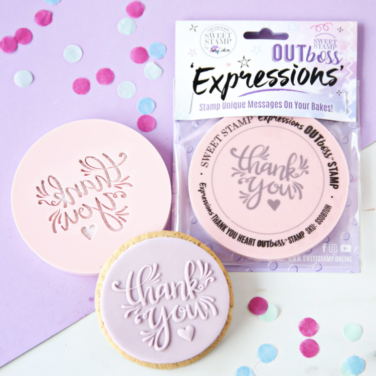 Sweet Stamp Fondant Stempel – Thank you – Outboss