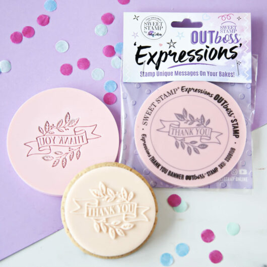 Sweet Stamp Fondant Stempel – Thank you Banner – Outboss
