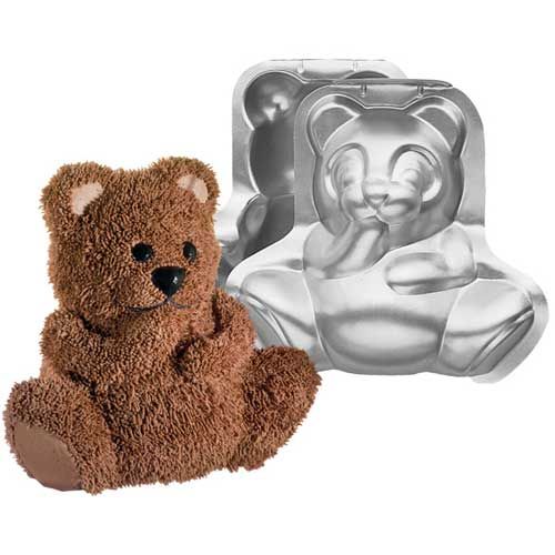Wilton Teddybär 3D-Kuchenform – 22x25x15 Cm, Inkl. Clips & Wärmerkern Für Gleichmäßiges Backen