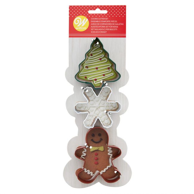 Wilton Ausstecher Set Lebkuchen, Schneeflocke, Tannenbaum