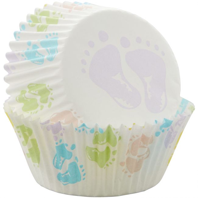 Wilton Muffinförmchen Baby Füße 75 Stk.