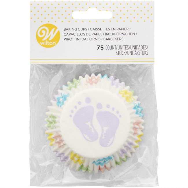 Wilton Muffinförmchen Baby Füße 75 Stk.