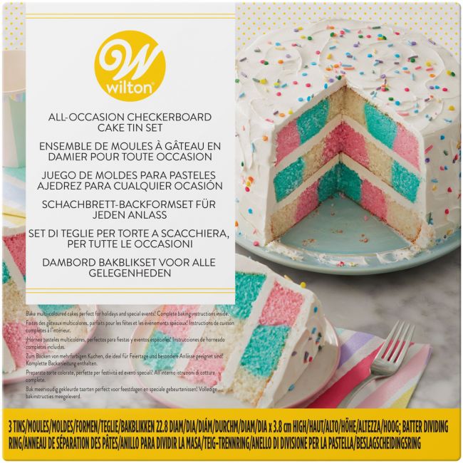 Wilton Schachbrett Torte Backform – Checkerboard cake Set